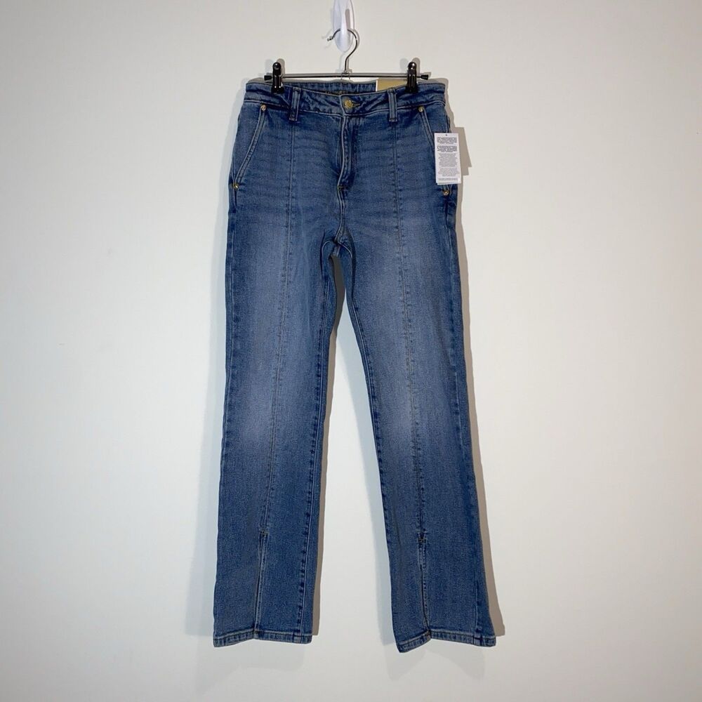 NWT MICHAEL KORS Selma Flare High Rise Jeans | MK logo | Size 6